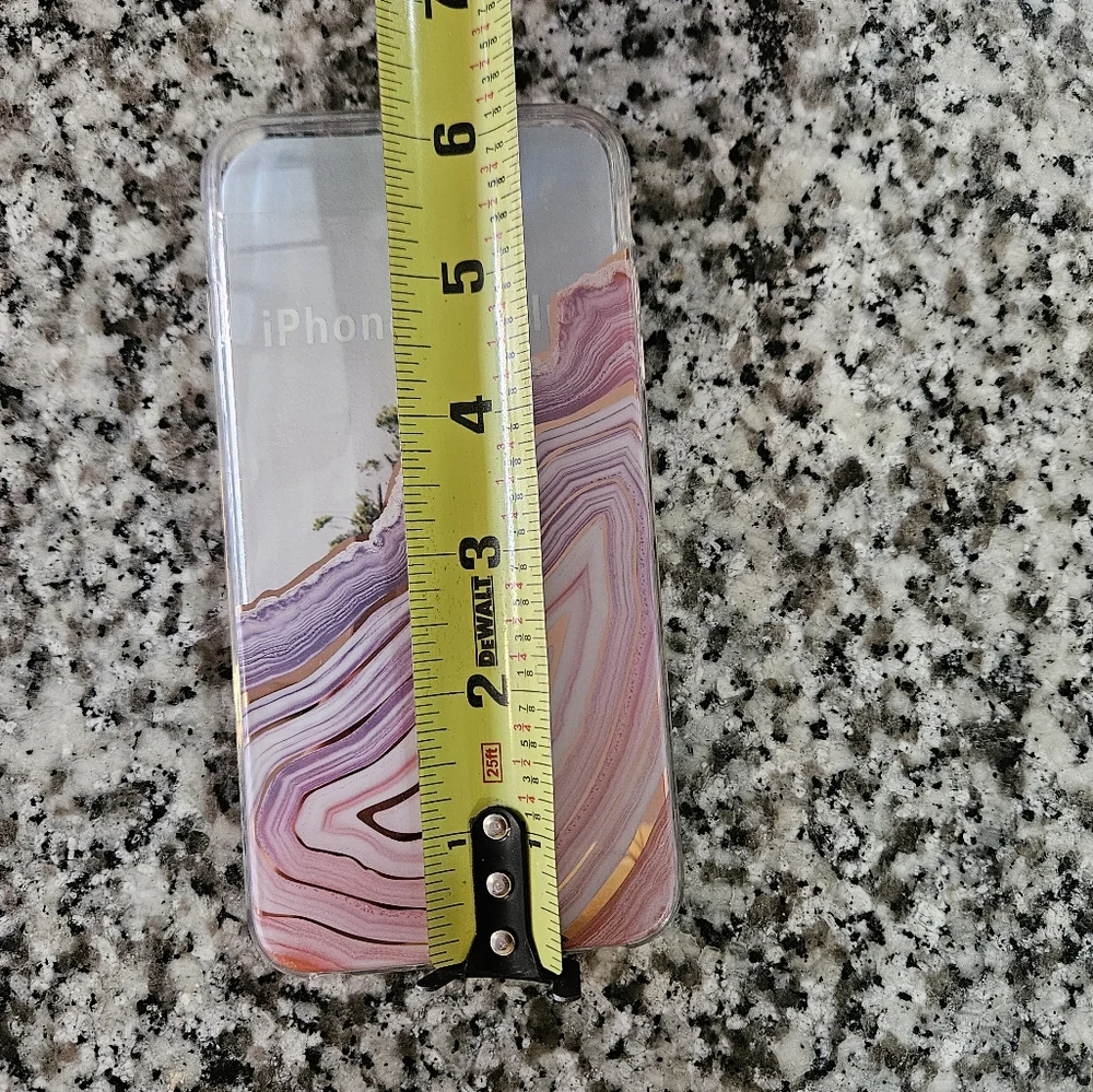 ORIBOX‎ iPhone Case. Compatible 7 / 8 Plus. Clear Blush Agata. NEW
